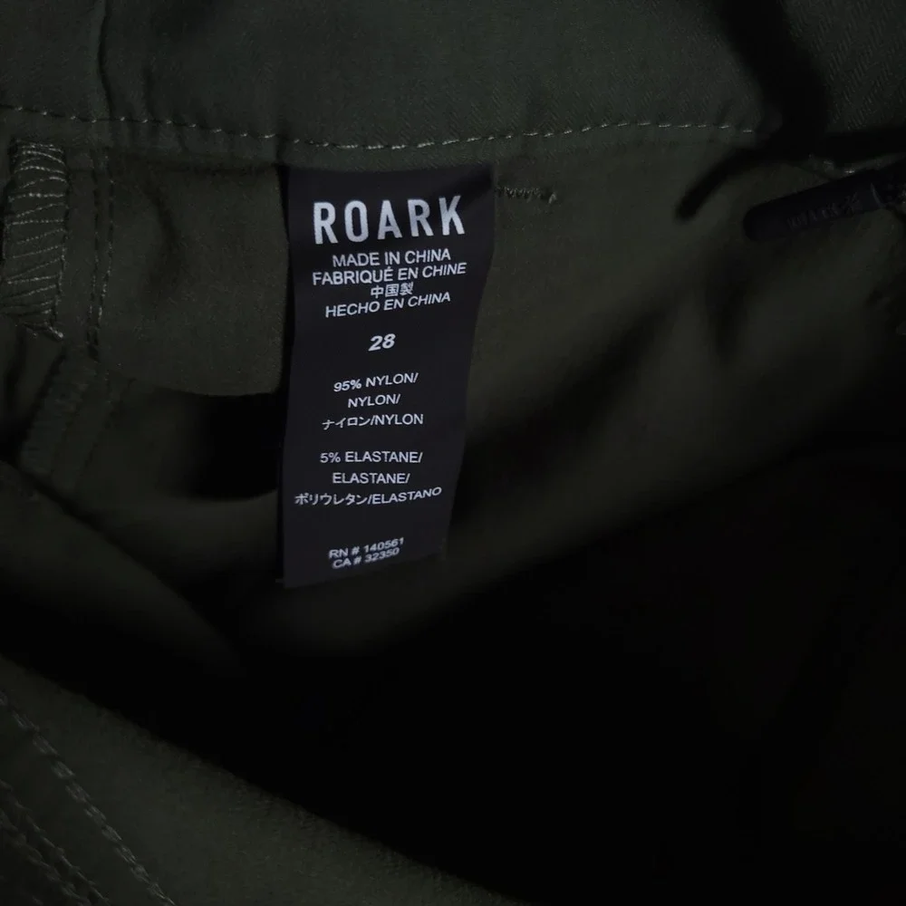 Roark Explorer Adventure Pants Mens 28 X 31 Dark Military‎ Green Quick Dry Chino